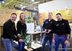 Amigo Plant won the award for best novelty in the green houseplant category. The Amigo Plant team from left to right: Jacco Huijbers, Nicole Berkhout, Thijs Kamp and Ronald Koppejan.